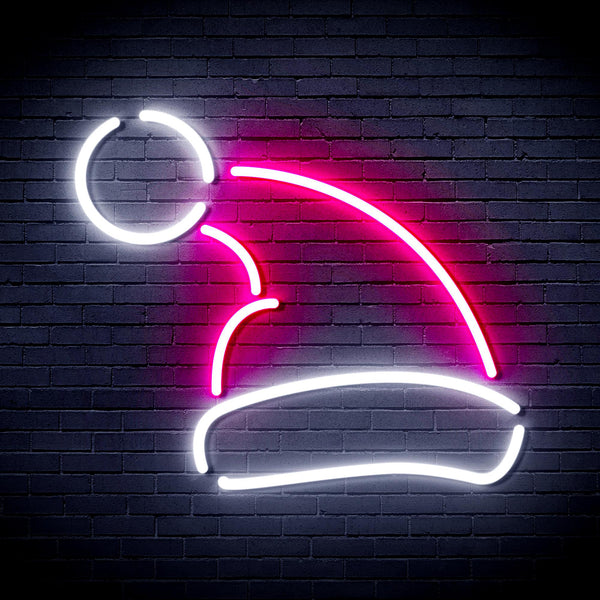 advpro-christmas-hat-ultra-bright-led-neon-sign-fnu0133 - White & Pink