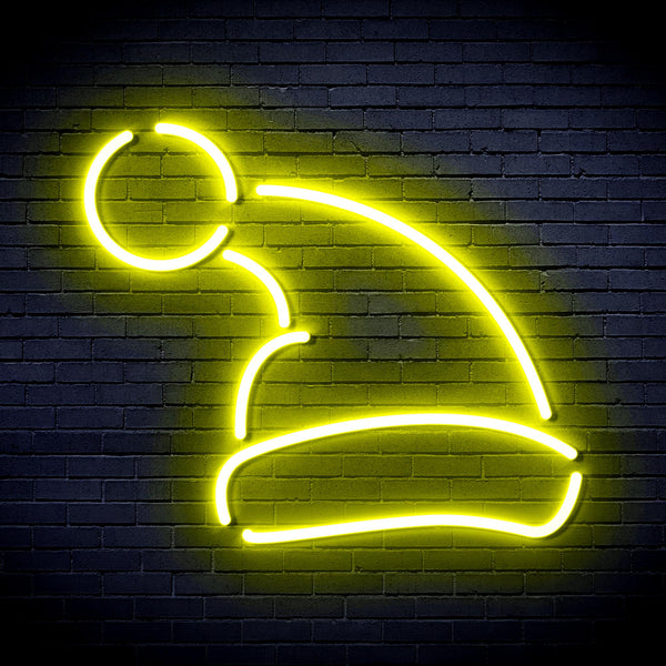 advpro-christmas-hat-ultra-bright-led-neon-sign-fnu0133 - Yellow