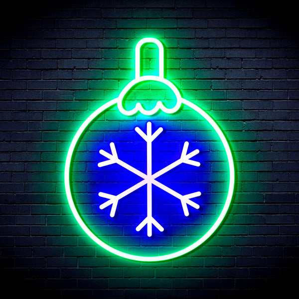 advpro-christmas-tree-ornament-ultra-bright-led-neon-sign-fnu0134 - Green & Blue