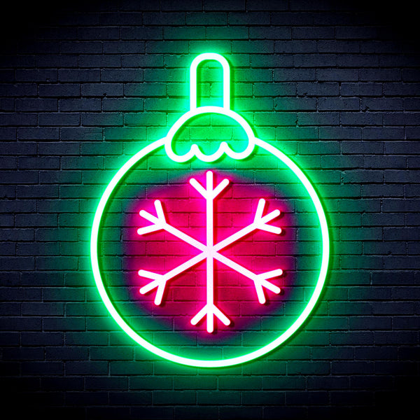 advpro-christmas-tree-ornament-ultra-bright-led-neon-sign-fnu0134 - Green & Pink
