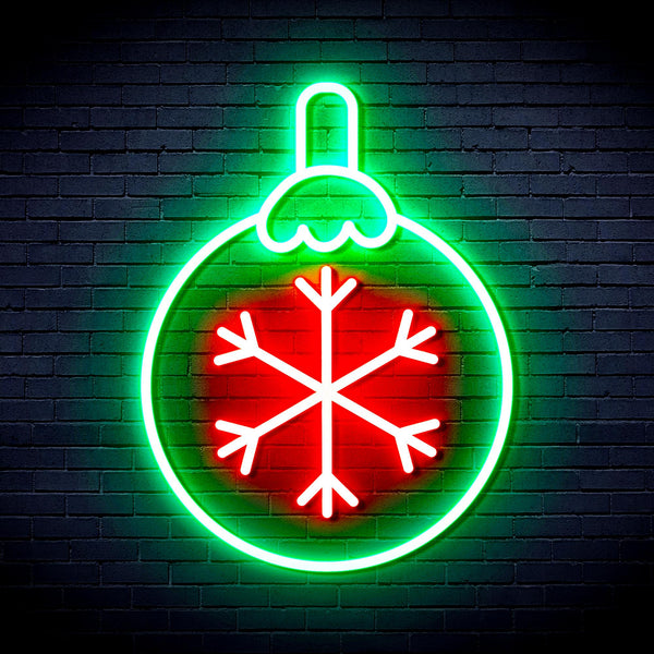 advpro-christmas-tree-ornament-ultra-bright-led-neon-sign-fnu0134 - Green & Red
