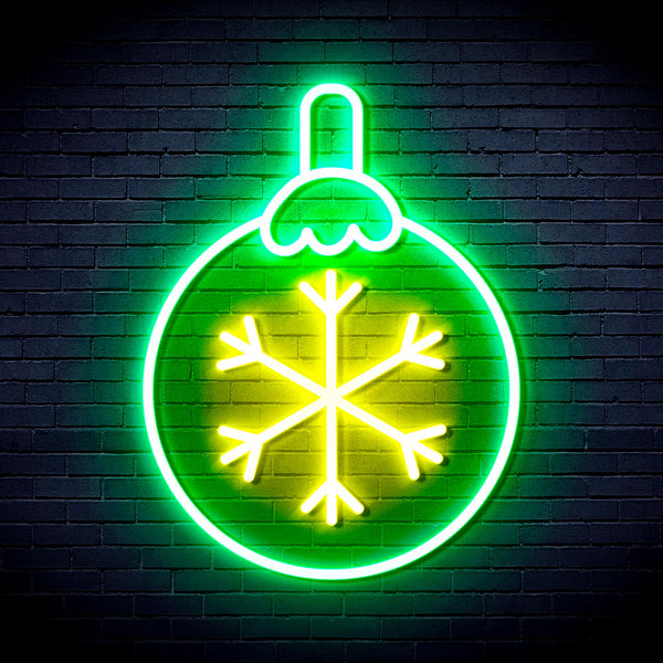 advpro-christmas-tree-ornament-ultra-bright-led-neon-sign-fnu0134 - Green & Yellow