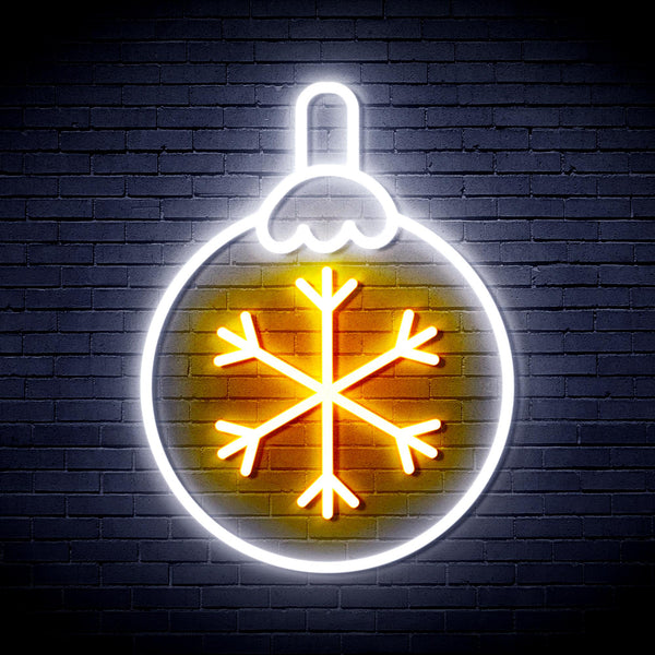 advpro-christmas-tree-ornament-ultra-bright-led-neon-sign-fnu0134 - White & Golden Yellow
