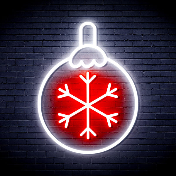 advpro-christmas-tree-ornament-ultra-bright-led-neon-sign-fnu0134 - White & Red