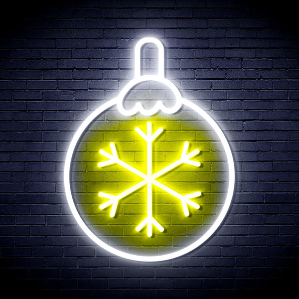 advpro-christmas-tree-ornament-ultra-bright-led-neon-sign-fnu0134 - White & Yellow