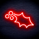 advpro-christmas-holly-leaf-and-berry-ultra-bright-led-neon-sign-fnu0137 - Red