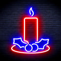 advpro-christmas-candle-ultra-bright-led-neon-sign-fnu0138 - Blue & Red
