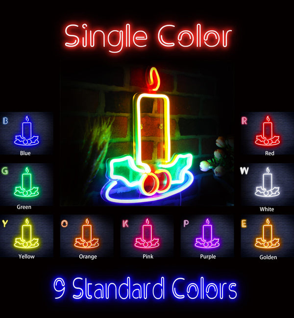 advpro-christmas-candle-ultra-bright-led-neon-sign-fnu0138 - Classic