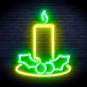 advpro-christmas-candle-ultra-bright-led-neon-sign-fnu0138 - Green & Yellow