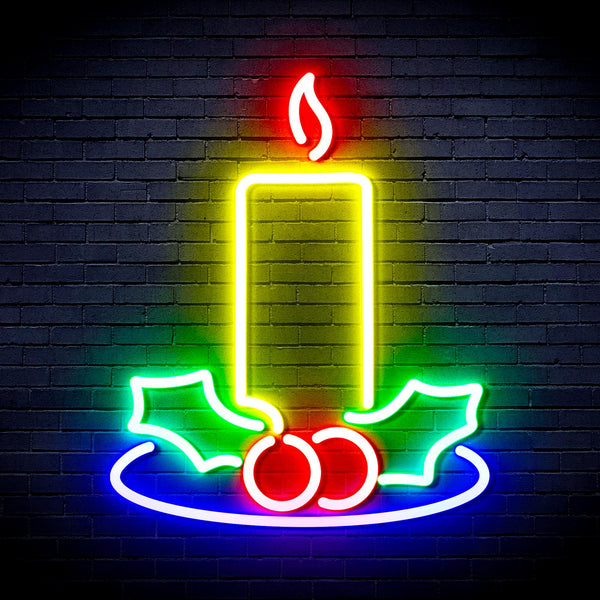 advpro-christmas-candle-ultra-bright-led-neon-sign-fnu0138 - Multi-Color 1