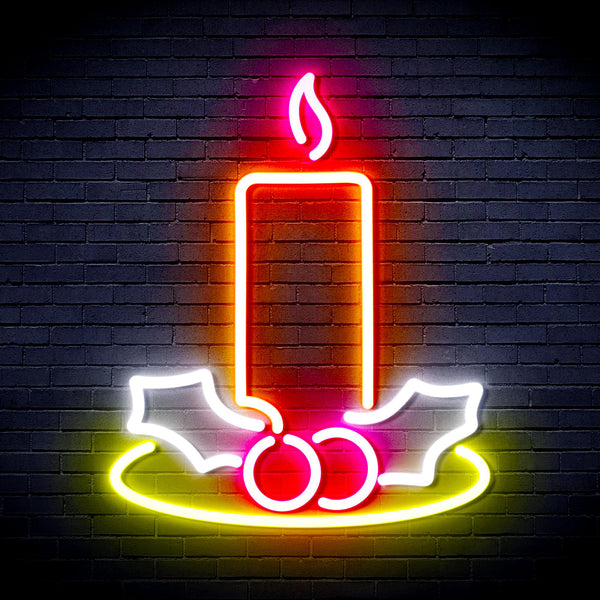 advpro-christmas-candle-ultra-bright-led-neon-sign-fnu0138 - Multi-Color 2