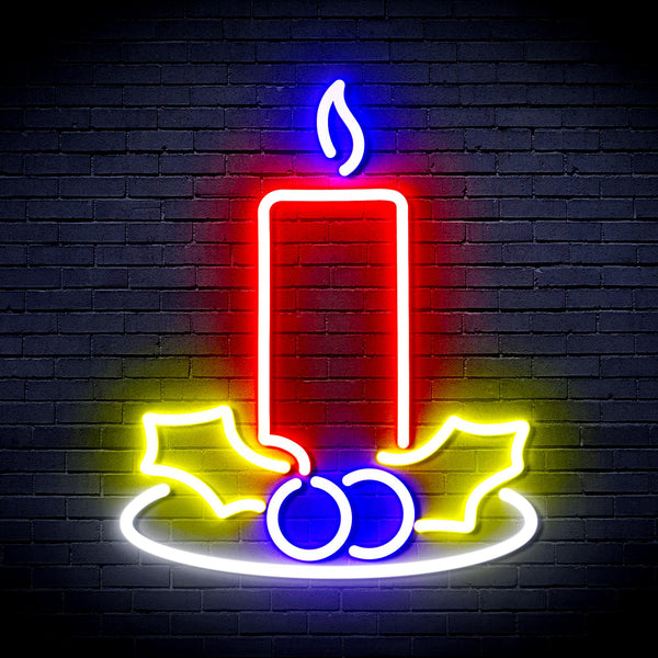 advpro-christmas-candle-ultra-bright-led-neon-sign-fnu0138 - Multi-Color 4