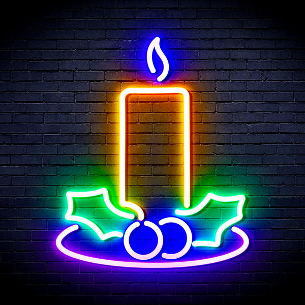 advpro-christmas-candle-ultra-bright-led-neon-sign-fnu0138 - Multi-Color 6