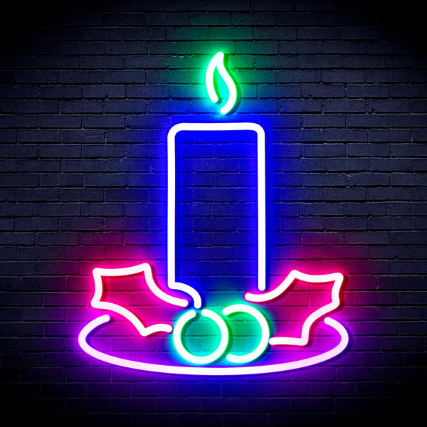 advpro-christmas-candle-ultra-bright-led-neon-sign-fnu0138 - Multi-Color 8