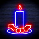 advpro-christmas-candle-ultra-bright-led-neon-sign-fnu0138 - Red & Blue