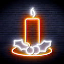 advpro-christmas-candle-ultra-bright-led-neon-sign-fnu0138 - White & Orange