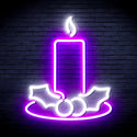 advpro-christmas-candle-ultra-bright-led-neon-sign-fnu0138 - White & Purple