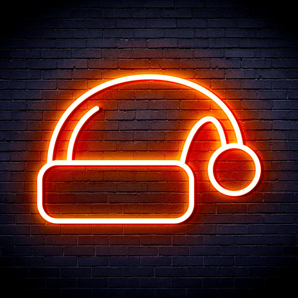 advpro-christmas-hat-ultra-bright-led-neon-sign-fnu0142 - Orange