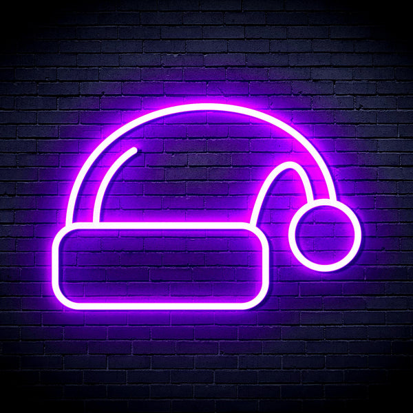 advpro-christmas-hat-ultra-bright-led-neon-sign-fnu0142 - Purple