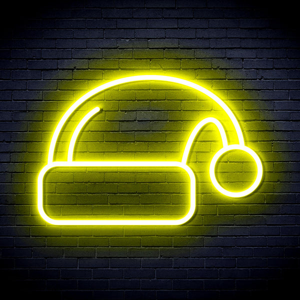 advpro-christmas-hat-ultra-bright-led-neon-sign-fnu0142 - Yellow