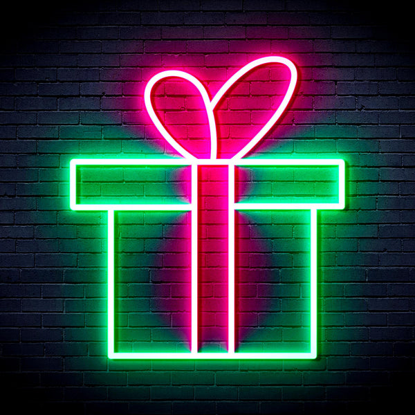 advpro-christmas-present-ultra-bright-led-neon-sign-fnu0143 - Green & Pink