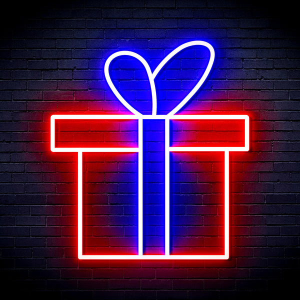 advpro-christmas-present-ultra-bright-led-neon-sign-fnu0143 - Red & Blue