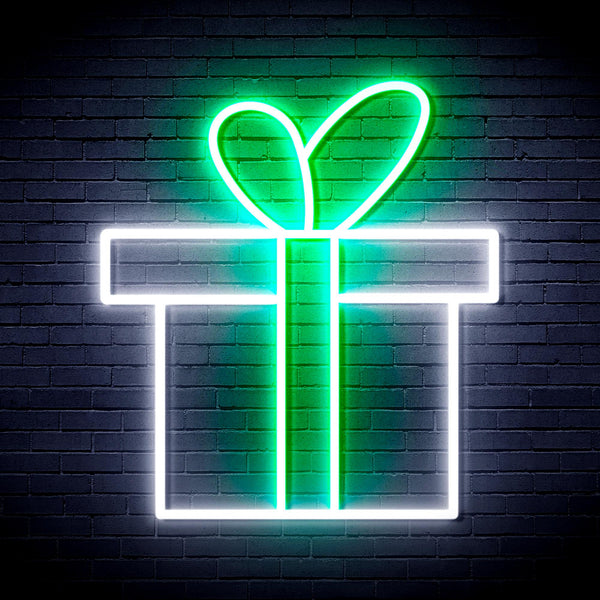 advpro-christmas-present-ultra-bright-led-neon-sign-fnu0143 - White & Green