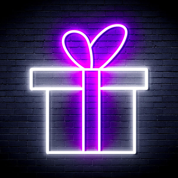 advpro-christmas-present-ultra-bright-led-neon-sign-fnu0143 - White & Purple