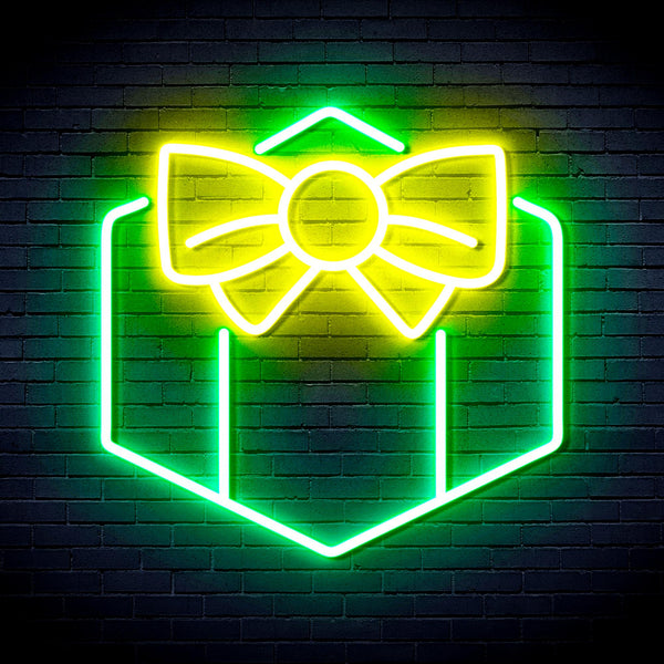 advpro-christmas-present-ultra-bright-led-neon-sign-fnu0144 - Green & Yellow