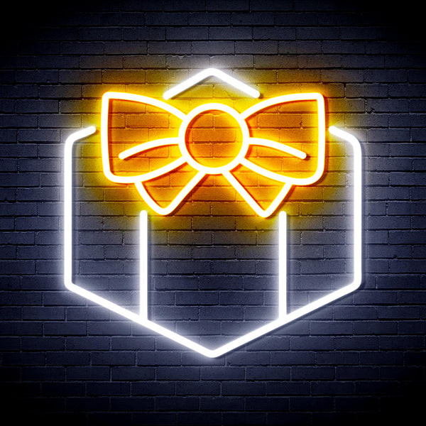 advpro-christmas-present-ultra-bright-led-neon-sign-fnu0144 - White & Golden Yellow