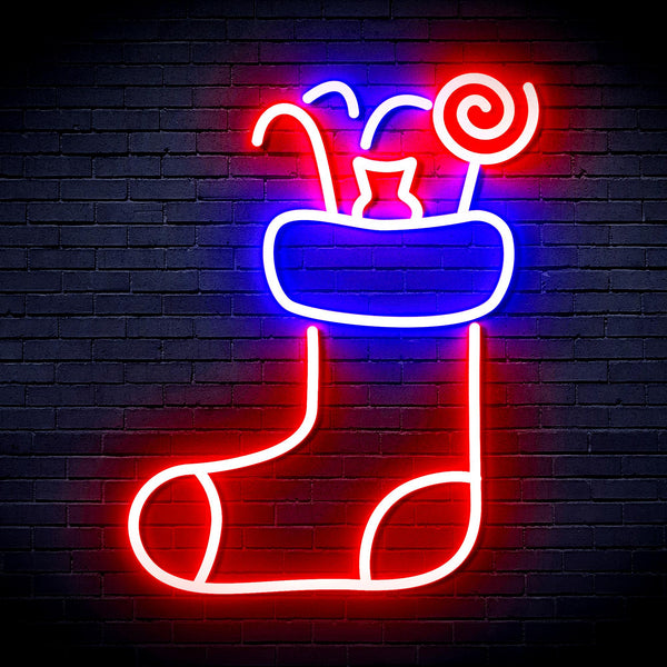 advpro-christmas-hat-with-cndies-ultra-bright-led-neon-sign-fnu0145 - Blue & Red