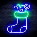 advpro-christmas-hat-with-cndies-ultra-bright-led-neon-sign-fnu0145 - Green & Blue