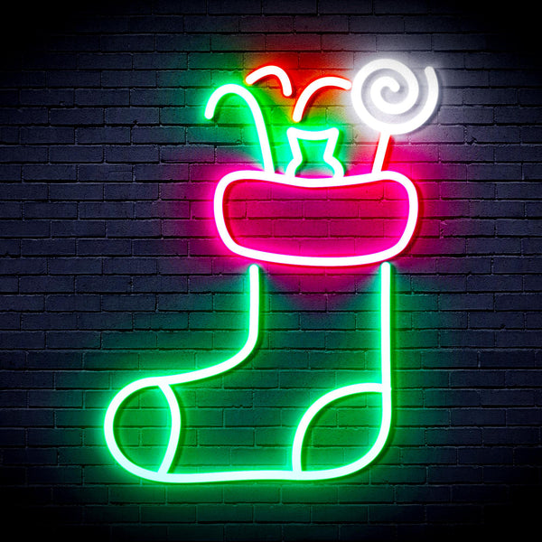 advpro-christmas-hat-with-cndies-ultra-bright-led-neon-sign-fnu0145 - Multi-Color 7