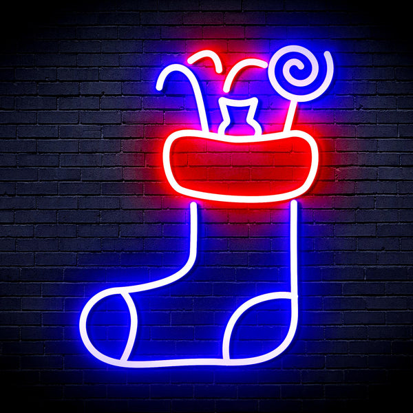 advpro-christmas-hat-with-cndies-ultra-bright-led-neon-sign-fnu0145 - Red & Blue
