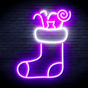 advpro-christmas-hat-with-cndies-ultra-bright-led-neon-sign-fnu0145 - White & Purple