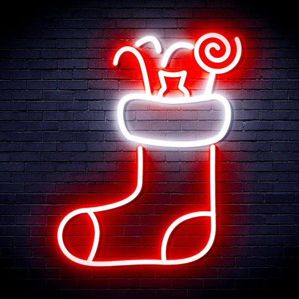 advpro-christmas-hat-with-cndies-ultra-bright-led-neon-sign-fnu0145 - White & Red