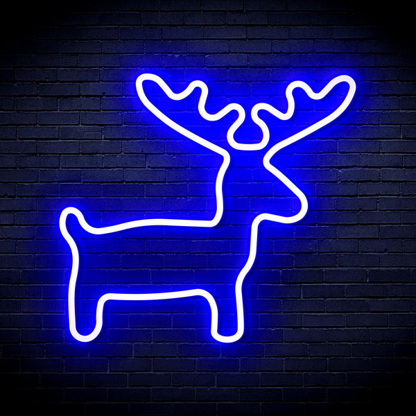 advpro-deer-ultra-bright-led-neon-sign-fnu0146 - Blue