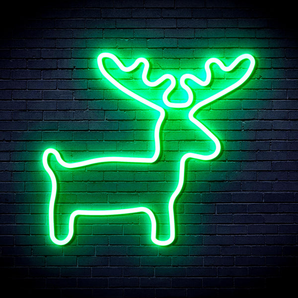 advpro-deer-ultra-bright-led-neon-sign-fnu0146 - Green
