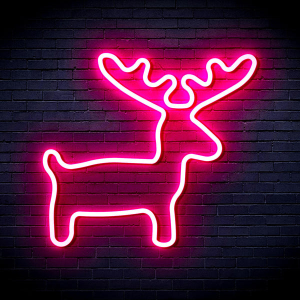 advpro-deer-ultra-bright-led-neon-sign-fnu0146 - Pink