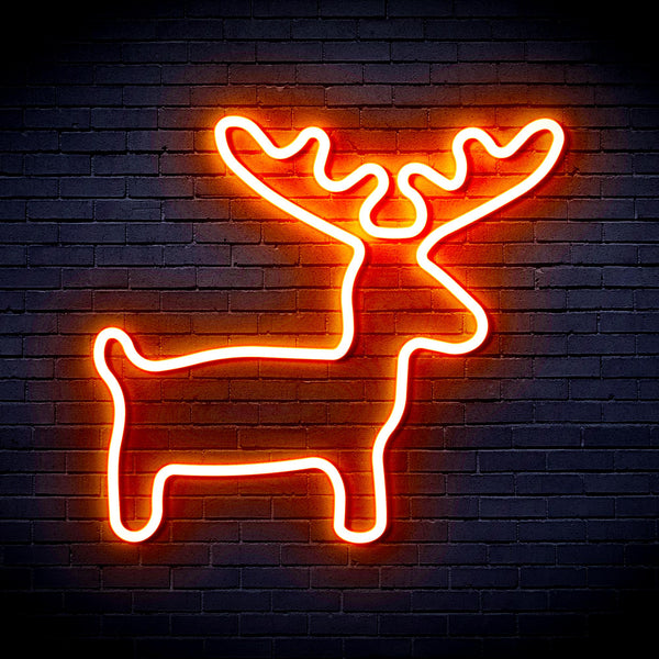 advpro-deer-ultra-bright-led-neon-sign-fnu0146 - Orange