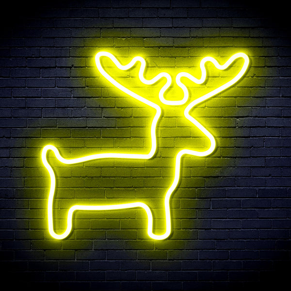advpro-deer-ultra-bright-led-neon-sign-fnu0146 - Yellow