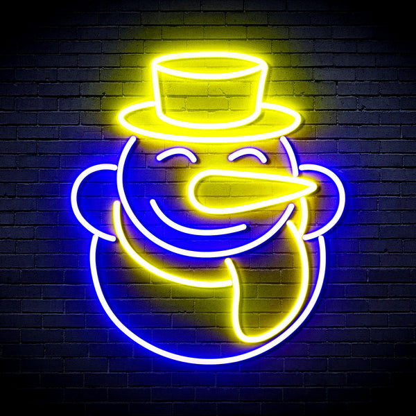 advpro-snow-man-ultra-bright-led-neon-sign-fnu0149 - Blue & Yellow
