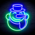 advpro-snow-man-ultra-bright-led-neon-sign-fnu0149 - Green & Blue