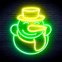 advpro-snow-man-ultra-bright-led-neon-sign-fnu0149 - Green & Yellow