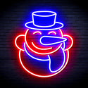 advpro-snow-man-ultra-bright-led-neon-sign-fnu0149 - Red & Blue