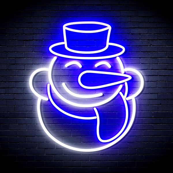 advpro-snow-man-ultra-bright-led-neon-sign-fnu0149 - White & Blue