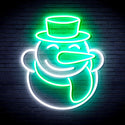 advpro-snow-man-ultra-bright-led-neon-sign-fnu0149 - White & Green
