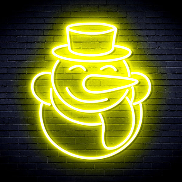 advpro-snow-man-ultra-bright-led-neon-sign-fnu0149 - Yellow