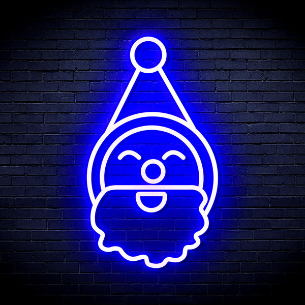 advpro-santa-claus-face-ultra-bright-led-neon-sign-fnu0153 - Blue