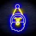 advpro-santa-claus-face-ultra-bright-led-neon-sign-fnu0153 - Blue & Yellow